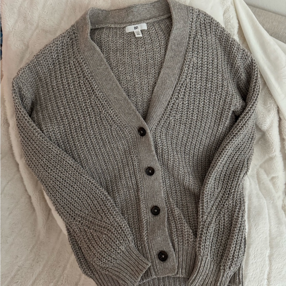BP Gray Knit Women's Cardigan